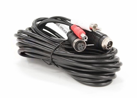 Кабель 4-pin (мама) — 4-pin (папа) + 1 audio + 1 power, 5 метров